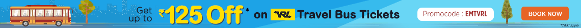 get up to Rs. 125 discount on VRL Travels Bus Tickets travel time by bus from madurai to bangalore