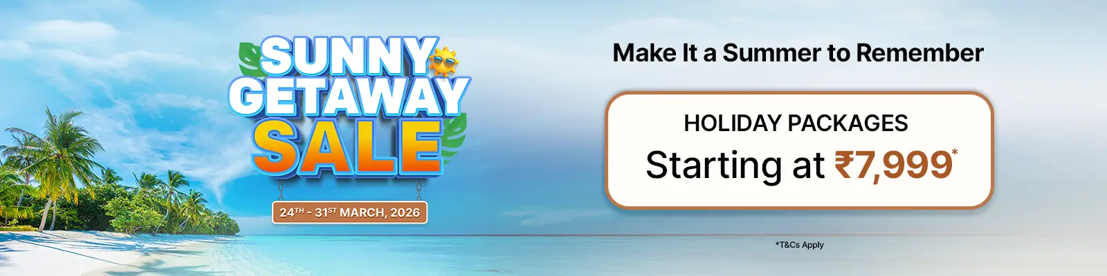Sunny Getaway Sale Banner