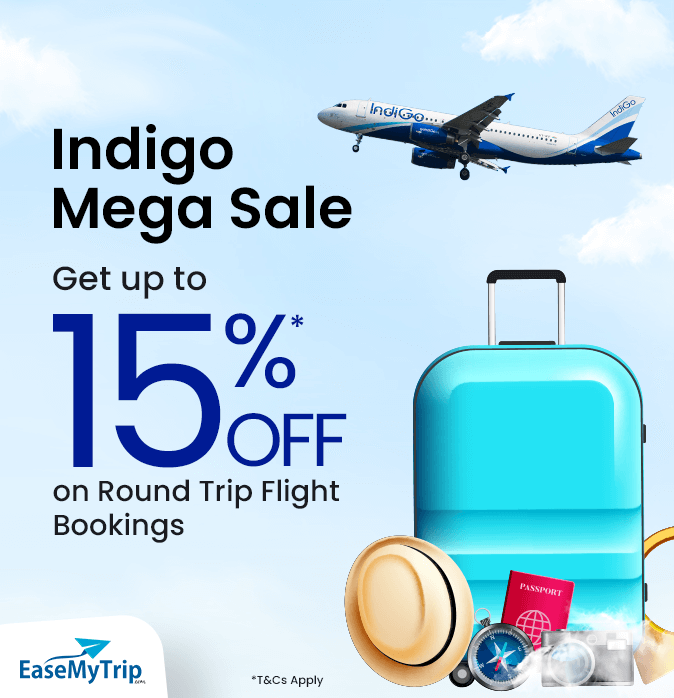 IndiGo Airlines Offer, Get up to 15 0FF* on Round Trip Flight Bookings