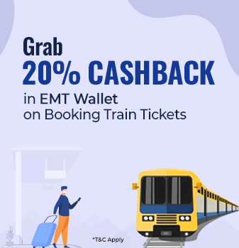 Book Train Tickets and Enjoy 20% Cashback in Wallet