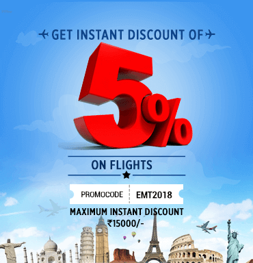 Grab 5% Instant Discount on Flights Booking with EaseMyTrip