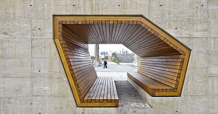 Bench by Alleswirdgut Architecture, Luxembourg