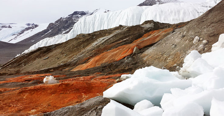 Discharging Blood Falls in Antarctica Leave the Visitors Really Shocked