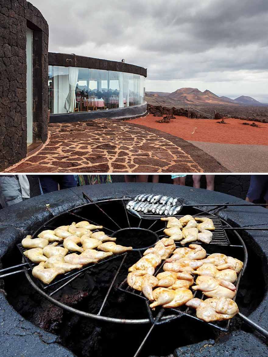 El Diablo, Lanzarote, Spain- when your meal is grilled over a volcano