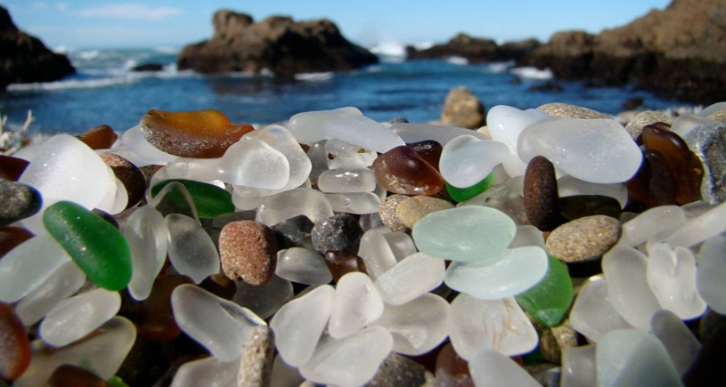 This Glass Beach in California has No Sand But Sea Glasses