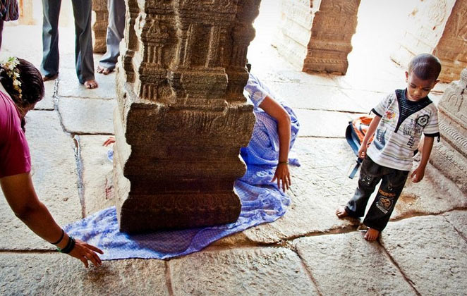 The Hanging Pillar at Lepakshi, Andhra Pradesh