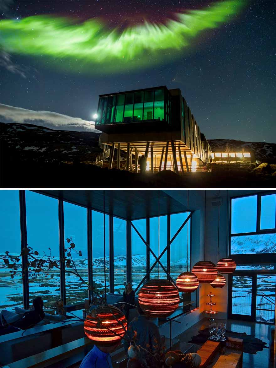 Northern Lights Bar In Ion Hotel, Iceland- Food along with Northern lights