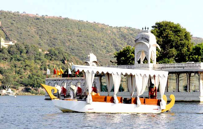 At Sunset Boat Cruise on Lake Pichola in Udaipur