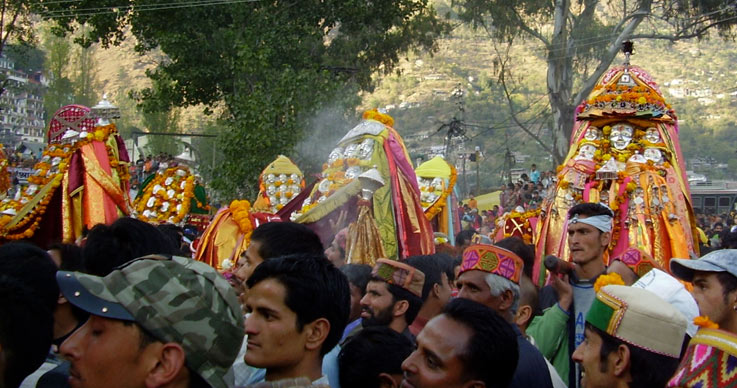 With Grand Procession of Lord Raghunath in Kullu, Himachal Pradesh