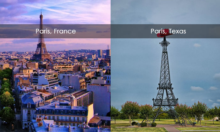 Paris, France & Paris, Texas