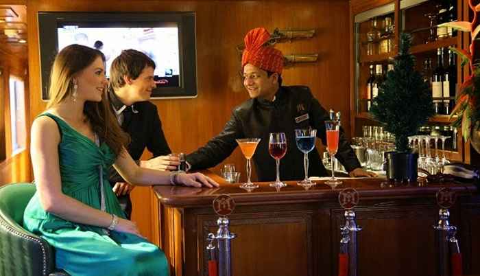 Safari Bar is a theme bar of Maharaja Express luxury train