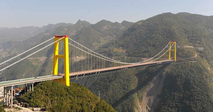 The Sidu River Bridge, Hubei, China