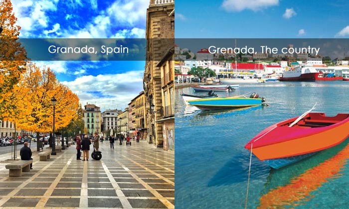 Granada, Spain & Grenada, the country