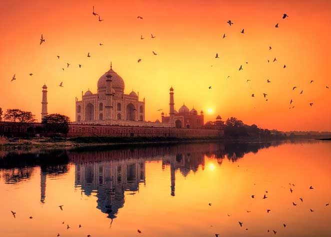 Sunset at Taj Mahal