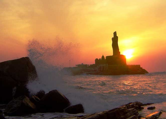 Sunset at Kanyakumari Beach